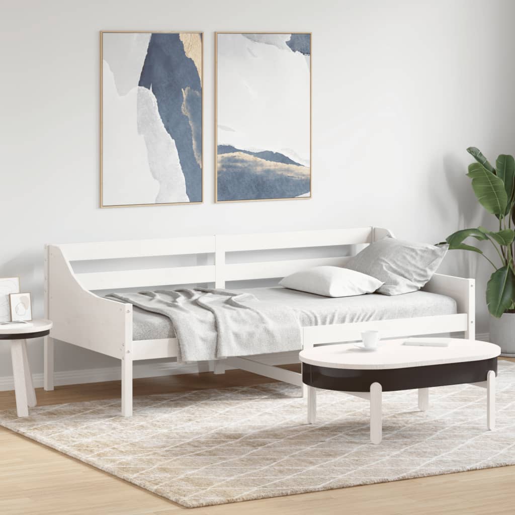 Day Bed without Mattress White 80x200 cm Solid Wood Pine